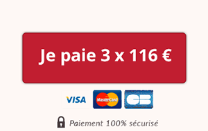 Je paie 3 x 116 €